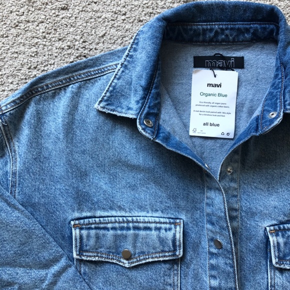 Nordstrom- MAVI 90s Style Denim Jacket.Organic Blue.NWT.. - Picture 2 of 2